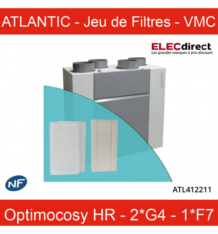 Lot de filtres G4 et F7 pour VMC Primocosy HR par Atlantic - 412211