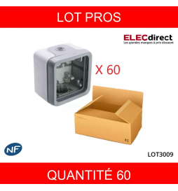 LEGRAND - LOT PROS- Plexo - Boîtier à embouts Prog Plexo composable - 1 poste - gris - 069651X60
