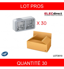 LEGRAND - LOT PROS- Plexo - Boîtier 2 postes horizontaux - Réf : IP55/IK07 - 069672X30