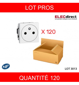 LEGRAND - LOT PROS - Mosaic L -Prise de courant 2P+T 16A Surface - bornes auto- blanc 077111LX120