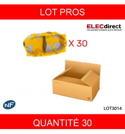 Legrand - LOT PROS - Boîte d'encastrement 2 postes BBC - Prof. 40 - 080022X30