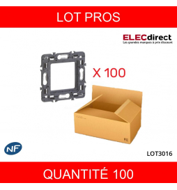 LEGRAND - LOT PROS - Support simple 1 poste (2M) - Mosaic/Céliane - Fixation VIS - 080251x100