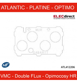 Atlantic - Kit bouche BHB hygroréglable - Bouches sanitaires à piles  détection présence Ø80mm 15 à 45m³/h - Réf : 526586 - ELECdirect Vente  Matériel Électrique
