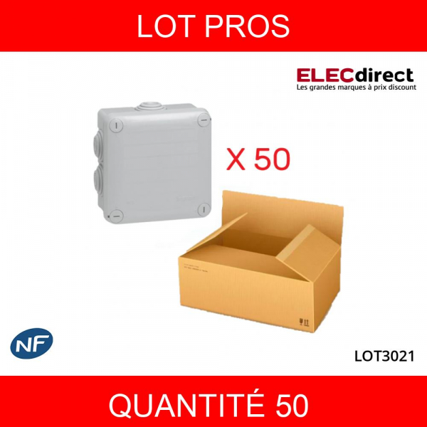 LEGRAND - LOT PROS - Boîte de dérivation étanche IP55 - 105x105x55 - 092022x50