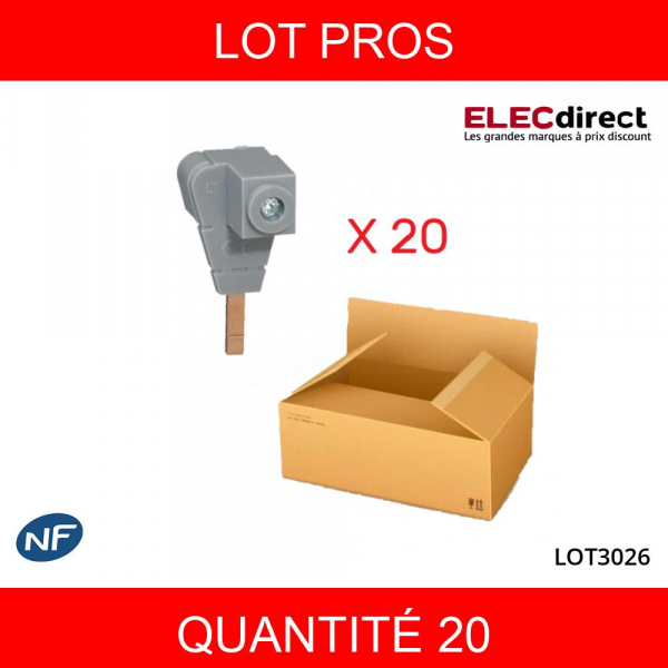 LEGRAND - LOT PROS - Borne de raccordement pour tout peigne - section 6 à 35 mm² - Réf : 404906X20