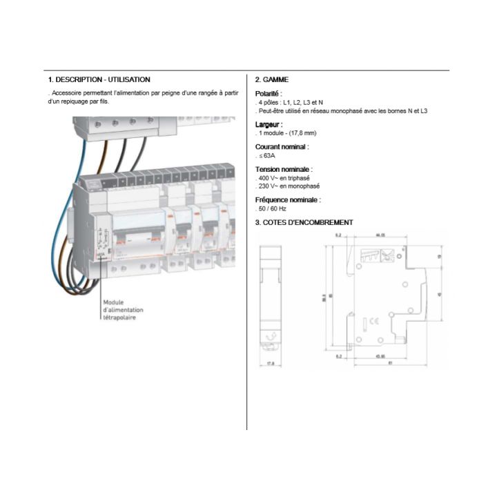 LEGRAND - LOT - Module de raccordement tétrapolaire - Réf : 406298X5