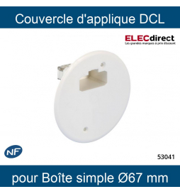 Eur'Ohm - Couvercle d'applique DCL pour boîte simple Ø67 mm - Réf : 53041