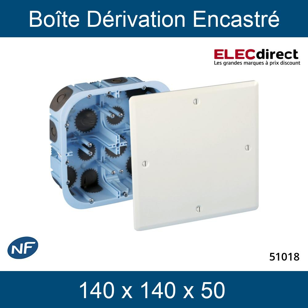 Boite de derivation etanche encastrée NF à partir de 10.90€ HT.