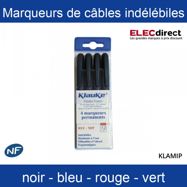 Klauke - Marqueurs de câbles indélébiles - Réf : MIP - ELECdirect Vente  Matériel Électrique