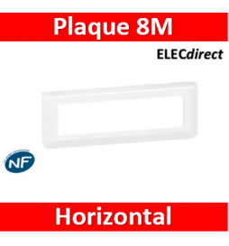 Legrand Plaque de finition horizontale Mosaic pour 8 modules blanc 078818L