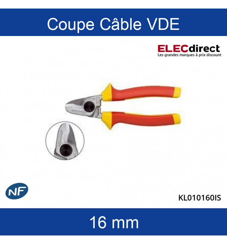 Klauke - Coupe Câble VDE - 160mm - Réf : KL010160IS - ELECdirect Vente  Matériel Électrique