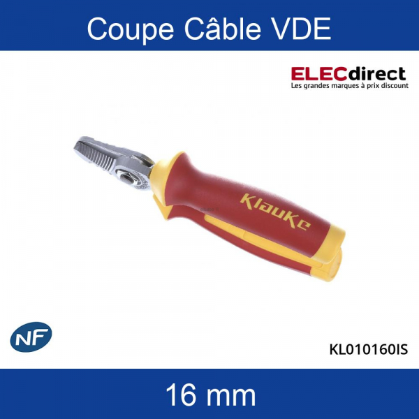 PINCE COUPE CABLE ISOLÉE 160MM - Blister