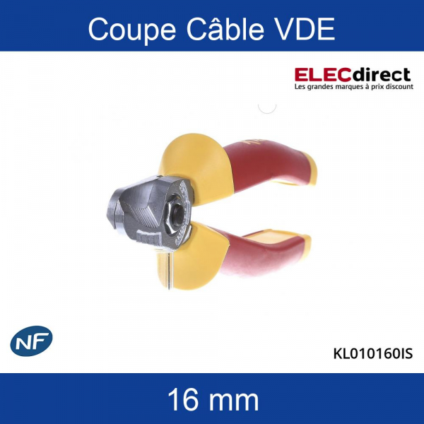 Klauke - Coupe Câble VDE - 160mm - Réf : KL010160IS - ELECdirect