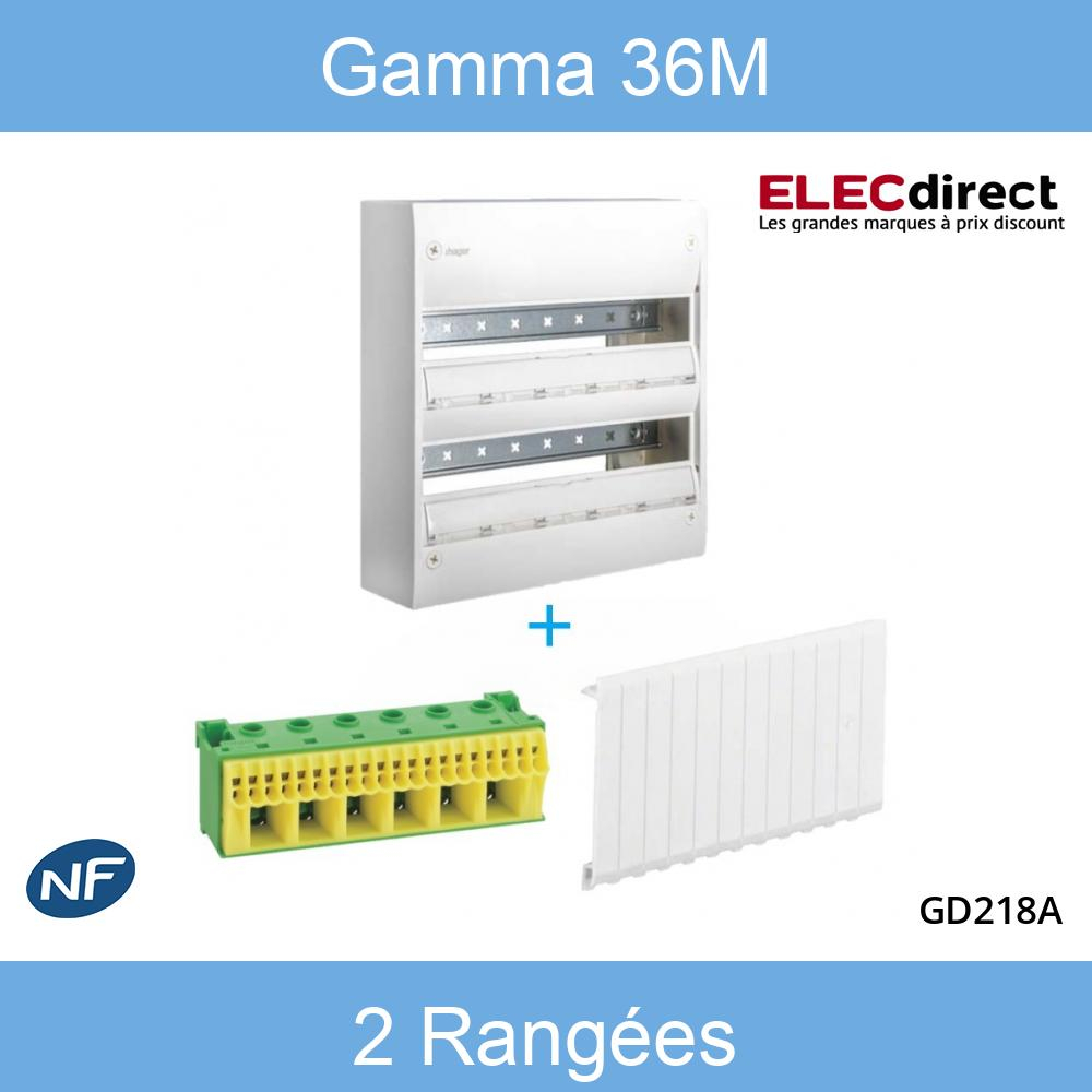 Coffret électrique Hager GAMMA 3 rangées 18 modules Réf. GD318A