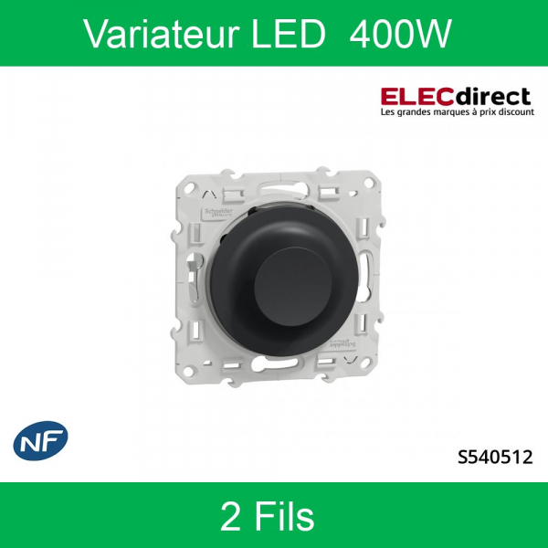 Variateur LED 230 V, à contrôle de phase inversé, encastré, 50 W, convient  à toutes les marques connues de cadres