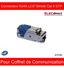 Legrand - Connecteur RJ45 blindé LCS³ catégorie 6 STP certifié PoE++ - pour coffret de communication à équiper - Réf : 413183