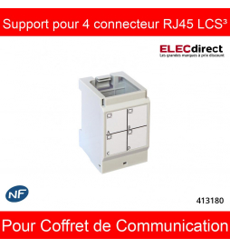 Legrand - Support pour 4 connecteurs RJ45 LCS³ pour coffret de communication- Réf : 413180
