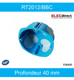 SIB - Boîte simple BBC 1 poste - Profondeur 40mm - Réf.: P36840