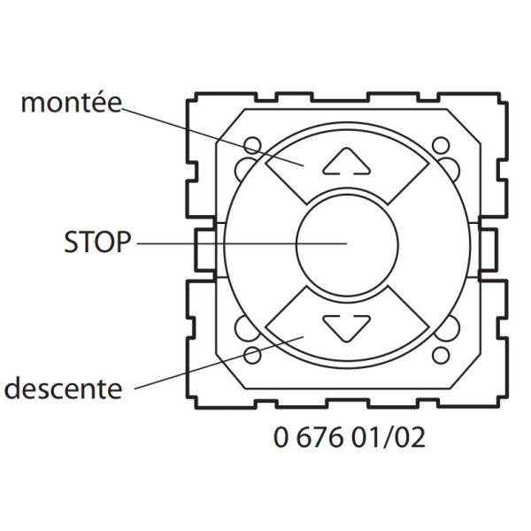 Legrand - Céliane - Mécanisme poussoir volets roulants - Réf : 067602