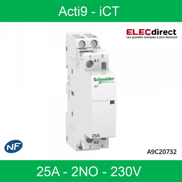 Schneider Electric Acti9 ICT Leistungsschütz 230V - 2-polig 25A Für Automatisierung