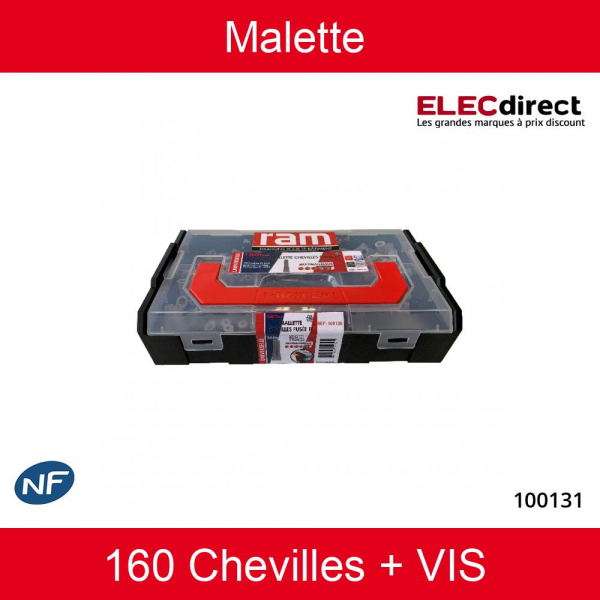 RAM - Mallette chevilles fusée FC + vis L Boxx RAM - Réf : 100131