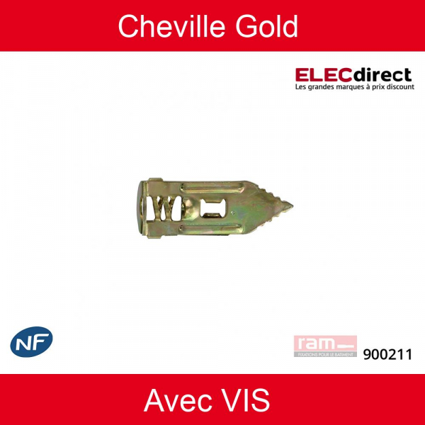 RAM - Cheville Gold avec VIS - Boîte de 100 - Réf : 900211