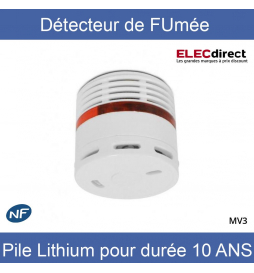 Miidex - Détecteur de fumée autonome Vision-EL - Pile Lithium - Blanc - IP20 - Réf : MV3