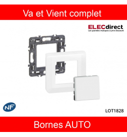 Legrand Mosaic - Va-et-Vient complet - 1 poste (2M) - 10A - 230V - 080251+078802L+077011L