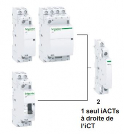 Contacteur 25A - 2NF - 230240VCA - 50Hz - Acti9 - iCT