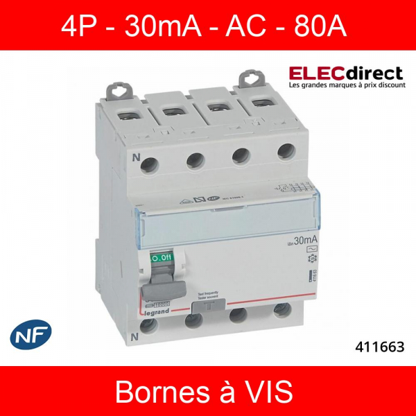 INTERRUPTEUR DIFFÉRENTIEL MARQUE LEGRAND 40A 30mA