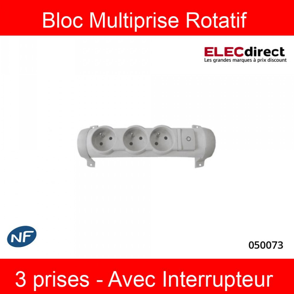 Rallonge multiprises avec bloc rotatif 5P Legrand