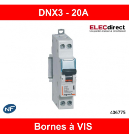 LEGRAND - DISJONCTEUR DNX3 PH/N - 20A - VIS/VIS - Réf : 406775