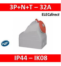Legrand - Prise saillie fixe P17 IP44 32A - 380V à 415V - 3P+N+T - 555259