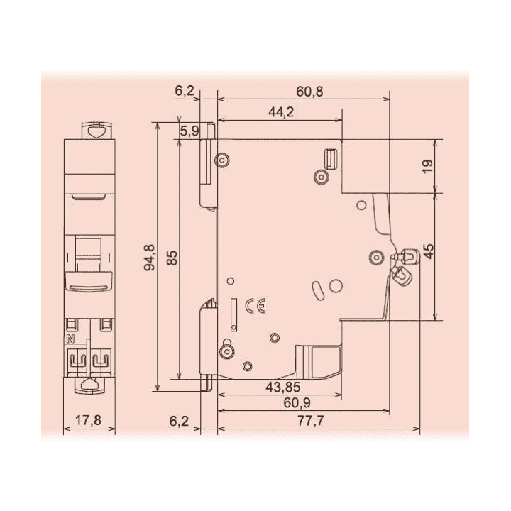LEGRAND - DISJONCTEUR DNX3 PH/N - 10A - VIS/VIS - Réf : 406773