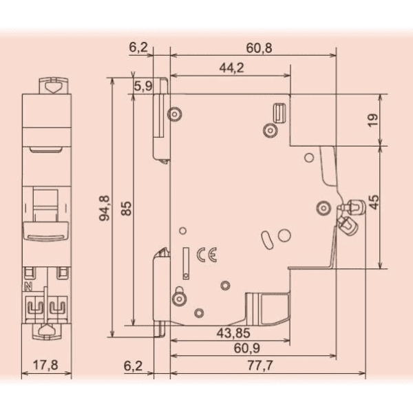 LEGRAND - DISJONCTEUR DNX3 PH/N - 10A - VIS/VIS - Réf : 406773