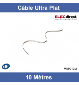MAGIC ELEK - Câble électrique invisible avec Prises mâle et femelle - 230V - 16A - 10 Mètres ajustables - Réf : MKP010M
