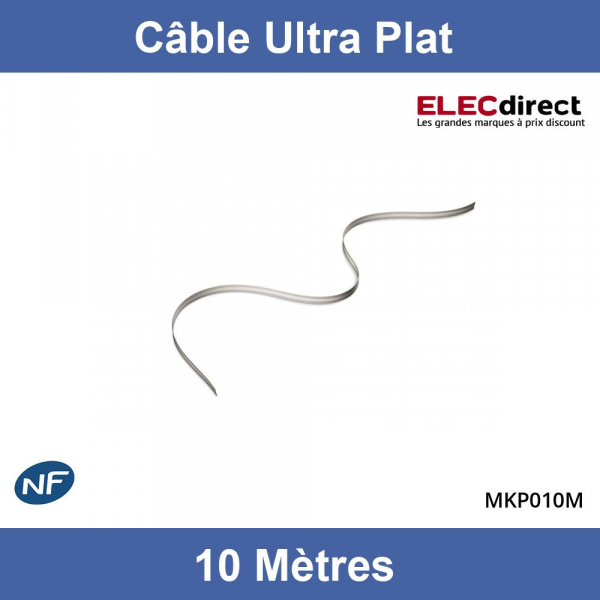 MAGIC ELEK - Câble électrique invisible avec Prises mâle et femelle - 230V - 16A - 10 Mètres ajustables - Réf : MKP010M