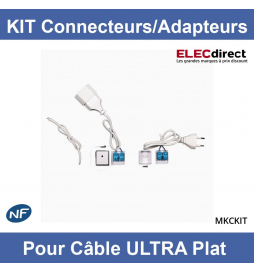 MAGIC ELEK - KIT de 2 Connecteurs Universels pour Câble ULTRA Plat - Réf :  MKCKIT - ELECdirect Vente Matériel Électrique
