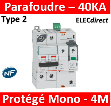 Legrand - Parafoudre Tétra 400V - Type 2 + Cassette de rechange - 003953 +  003954x3 - ELECdirect Vente Matériel Électrique