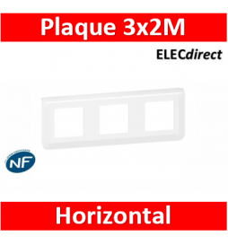 Legrand - Plaque de finition horizontale Mosaic pour 3x2 modules blanc - Réf : 078806L