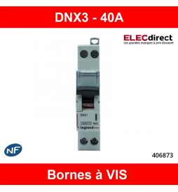 Disjoncteur DNX3 4500 - vis-vis - U+N 230V 16A - 4,5kA - courbe C - 1  module Legrand