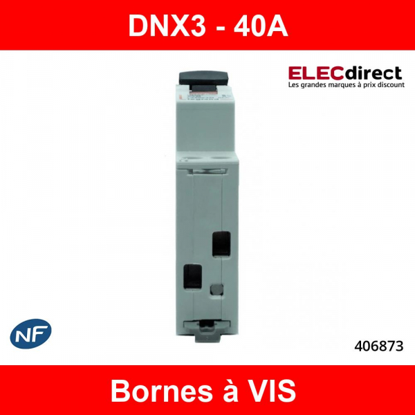 Disjoncteur 2A - Courbe C - DNX³ 4500 - vis/vis - U+N 230V~ - 4,5kA - 1  module - Legrand - 406771