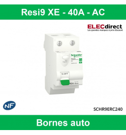 Interrupteur différentiel 2P 40A 30mA Type AC Schneider Resi9 XP