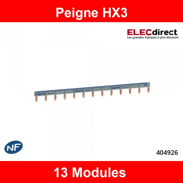 Legrand - Peigne d'alimentation 13 Modules Universel PH ou N - Réf : 404926  - ELECdirect Vente Matériel Électrique