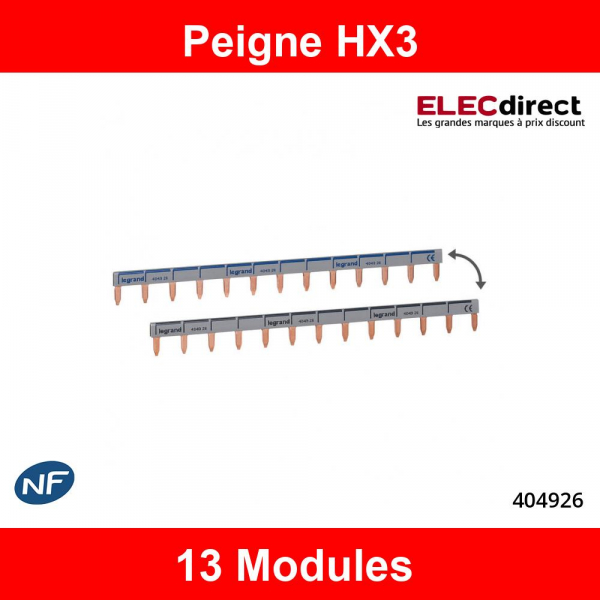 peigne vertical 05002 4 rangs + 6 peignes horizontaux 13 modules 404926  LEGRAND