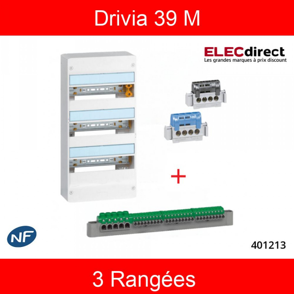 Tableau électrique prééquipé 3 rangées LEGRAND