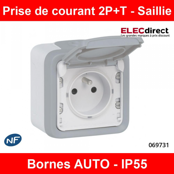 Legrand Plexo - Prise de courant 2P+T 16A 230V - IP55/IK07 - Réf