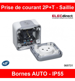 Prise 16A étanche à encastrer sur coffret - Certifié NF à 2,88€ HT