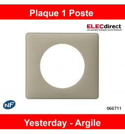 Legrand Céliane - Plaque de finition 1 poste Yesterday - Argile - Réf : 066711
