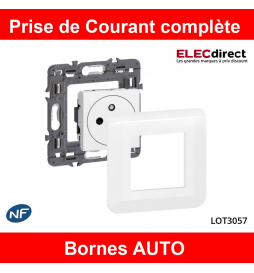 Legrand - Mosaic - Prise de Courant complète - 1 poste (2M) - 16A - 250V - 080251+078802L+077111L